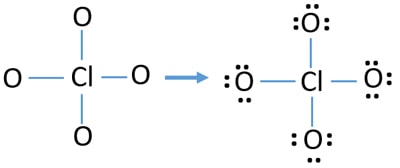 mark valence electrons in perchlorate ion